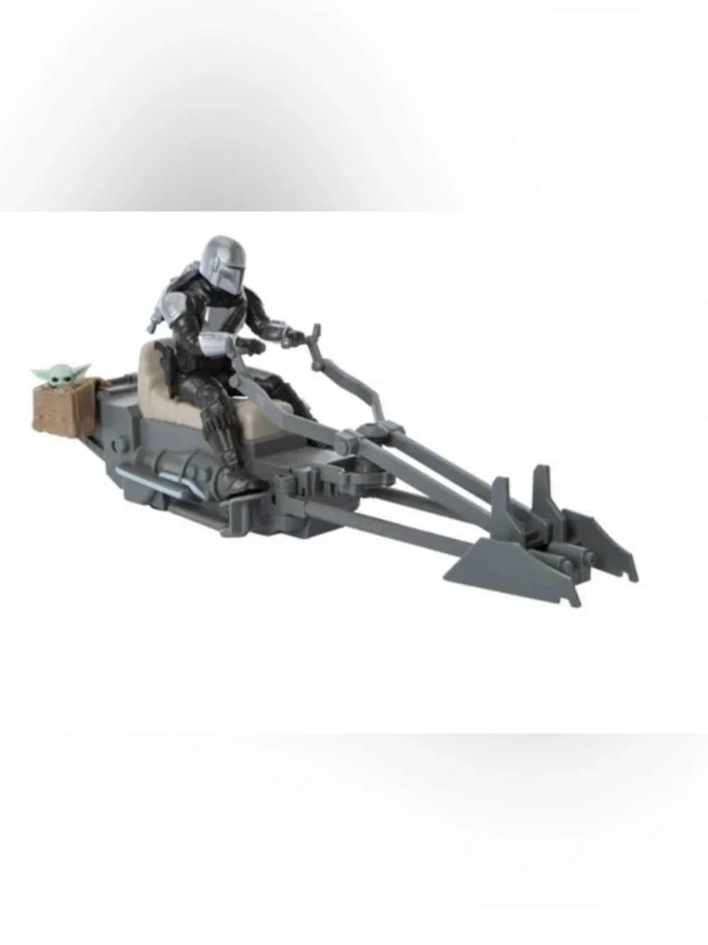 Star Wars inspired Speeder Bike Action Figure Set with The Mandalorian & Grogu